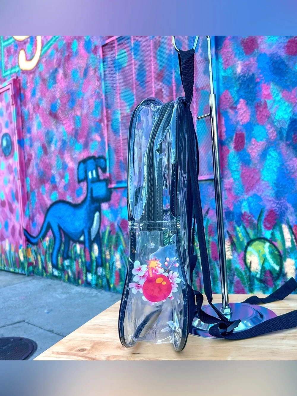 ‘CHERRY BOMB V2’ Clear Backpack 15”